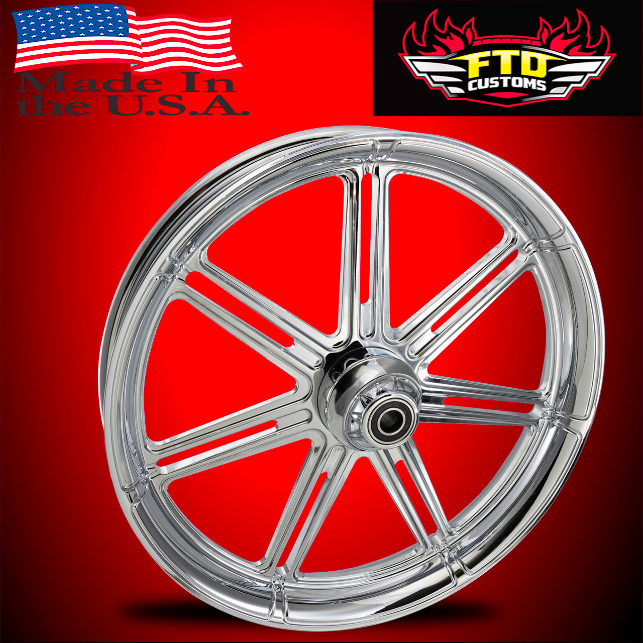 Harley Davidson Chrome PVD Softail Wheels - Valor
