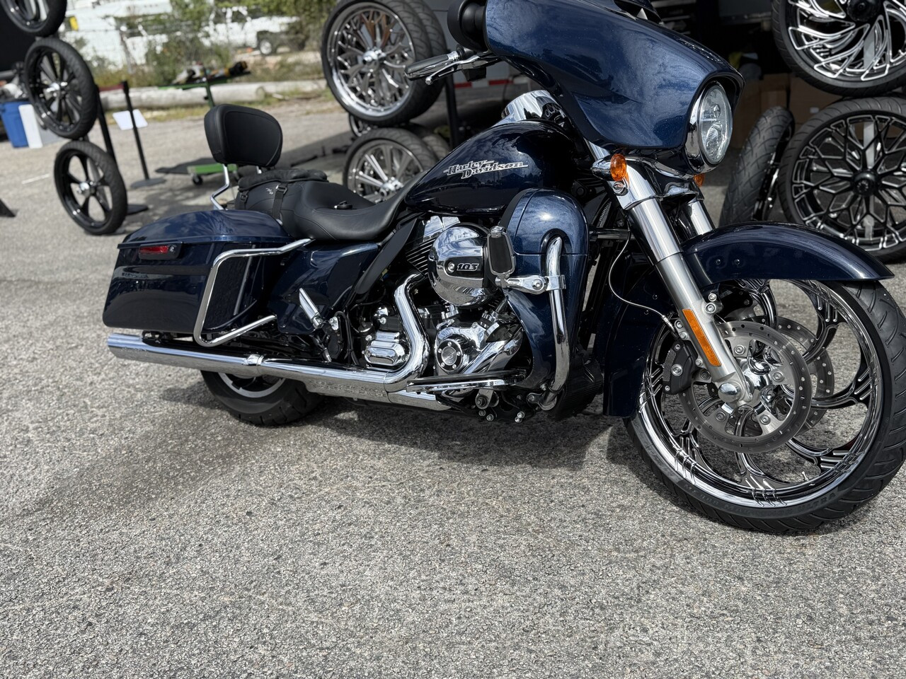 Chrome Street Glide Wheels - Slasher