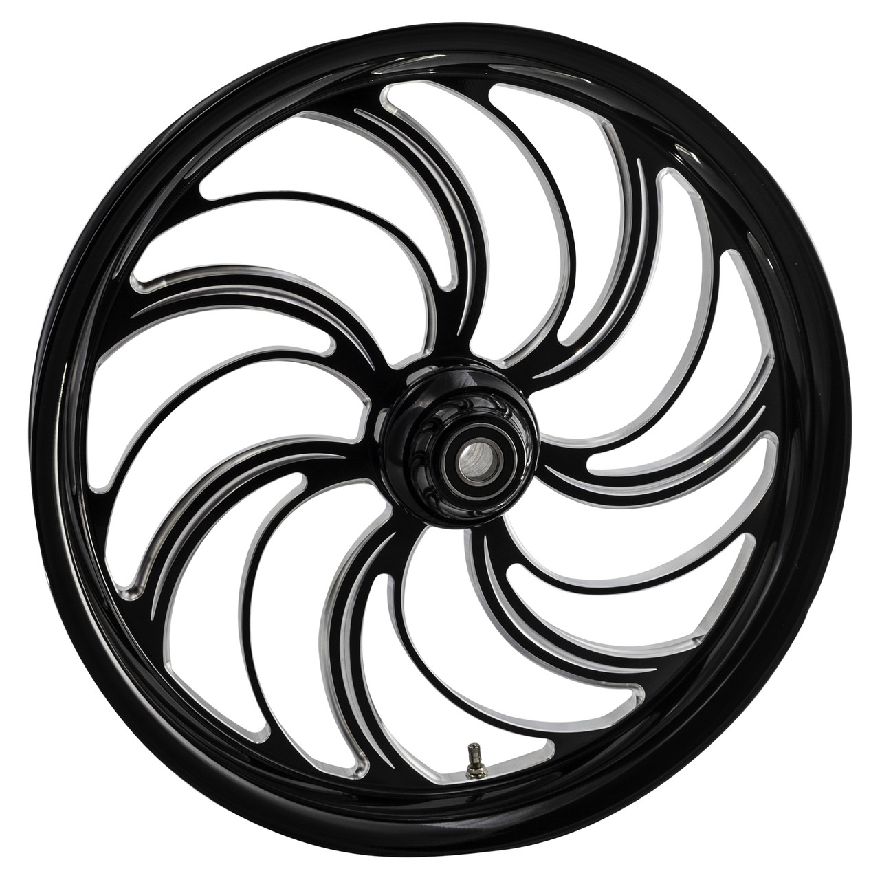 FTD Customs Harley Davidson 23 inch Black Contrast Fat Front Wheel Creeper