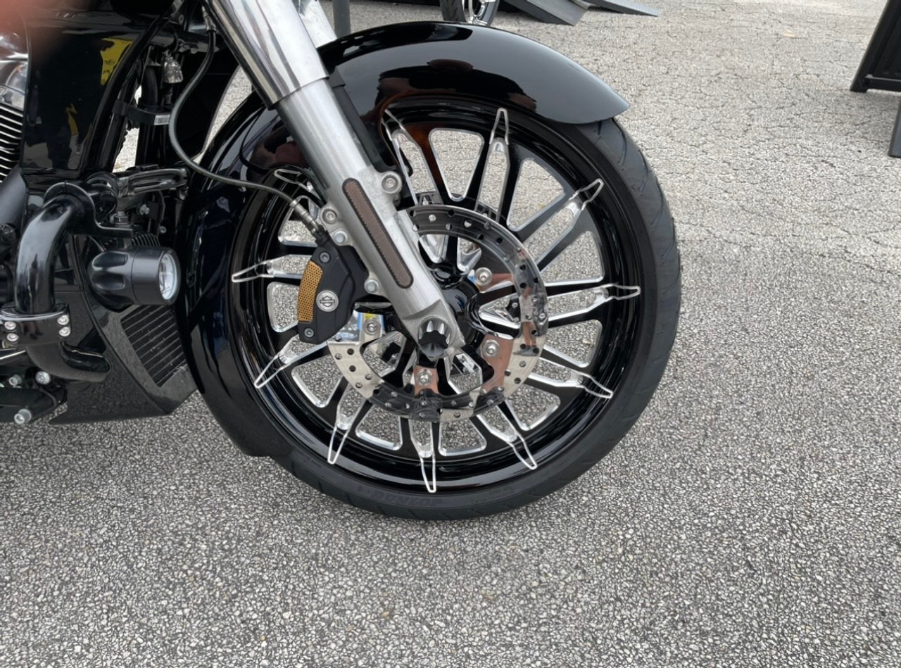 FTD Customs Harley Davidson 23 inch Black Contrast Fat Front Wheel Mission