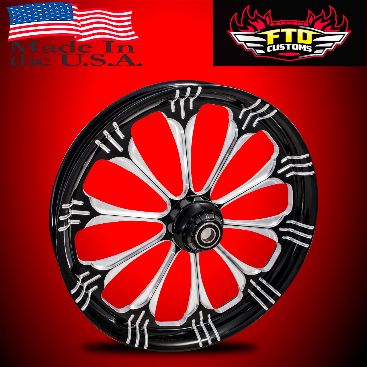 Black Contrast Indian Challenger Wheels - Warlock