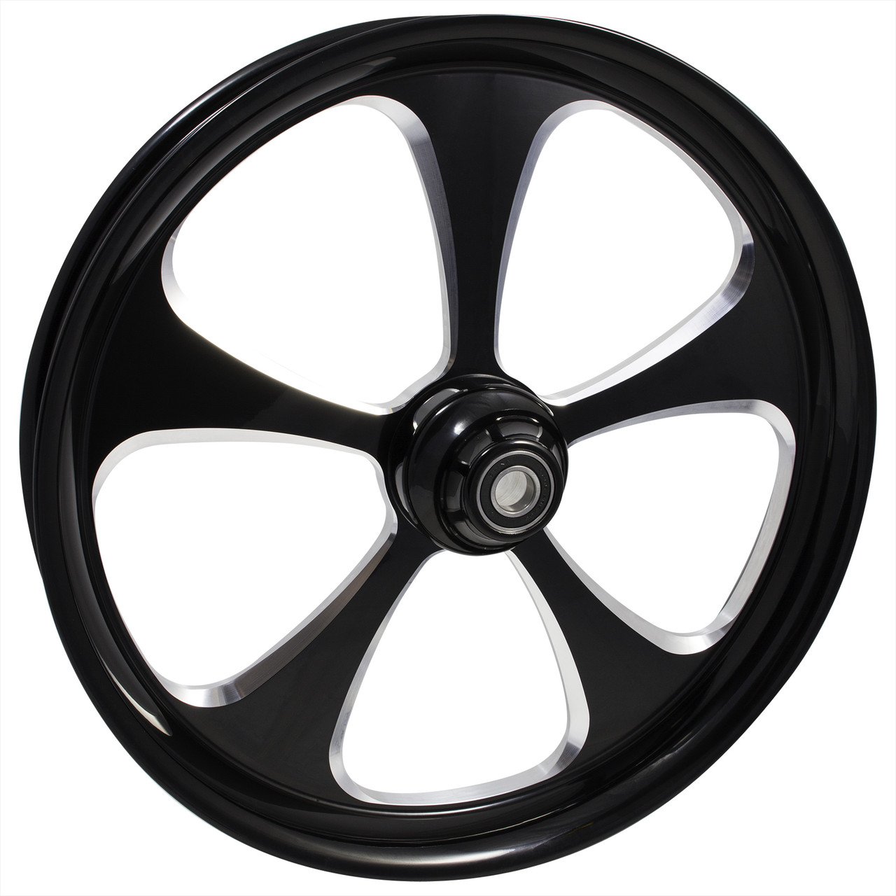 Black Contrast Indian Challenger Wheels 5 Blade