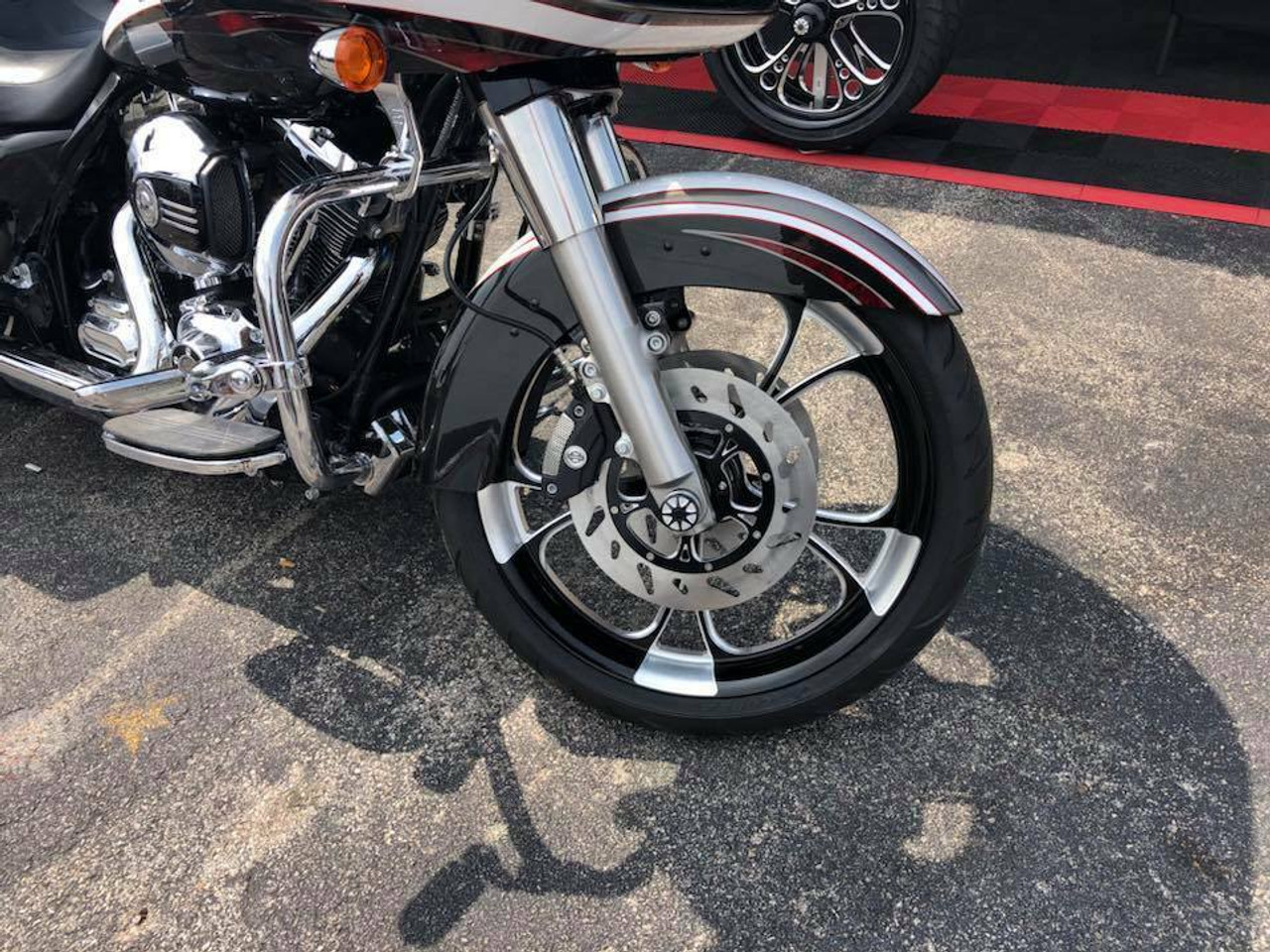 Harley Davidson Black Contrast Street Glide Motorcycle Wheel
