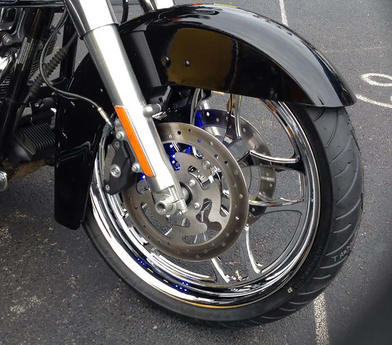 FTD Customs Chrome Harley Davidson 26 Fat Front Wheels Thrasher