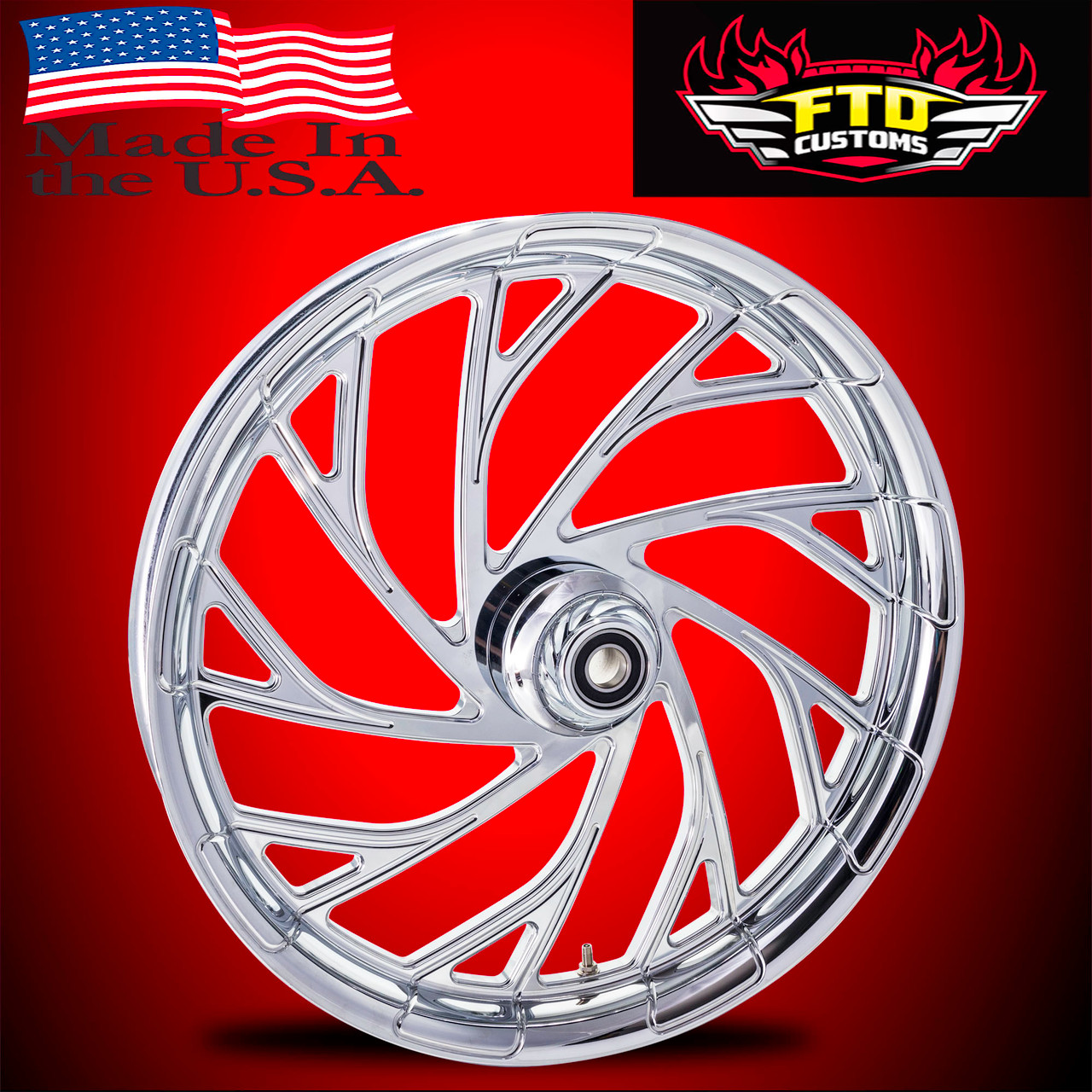 Harley Davidson Chrome Street Glide Motorcycle Wheel - Dillinger