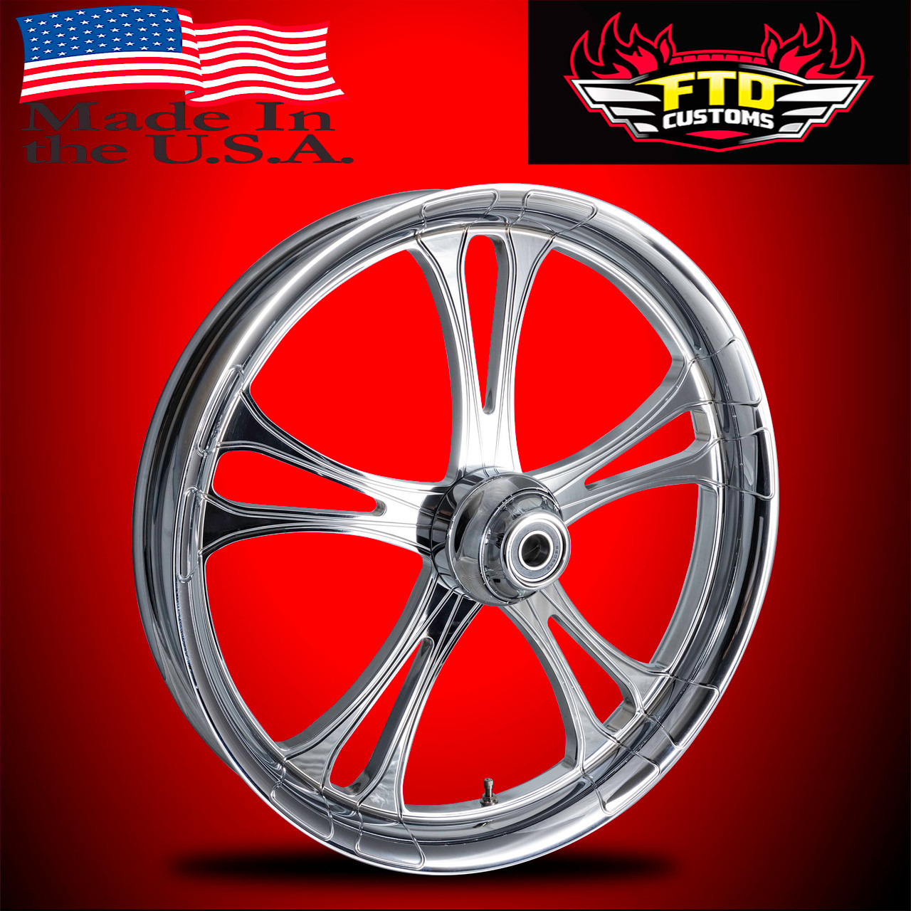 Harley Davidson Chrome Street Glide Motorcycle Wheel - Maverick
