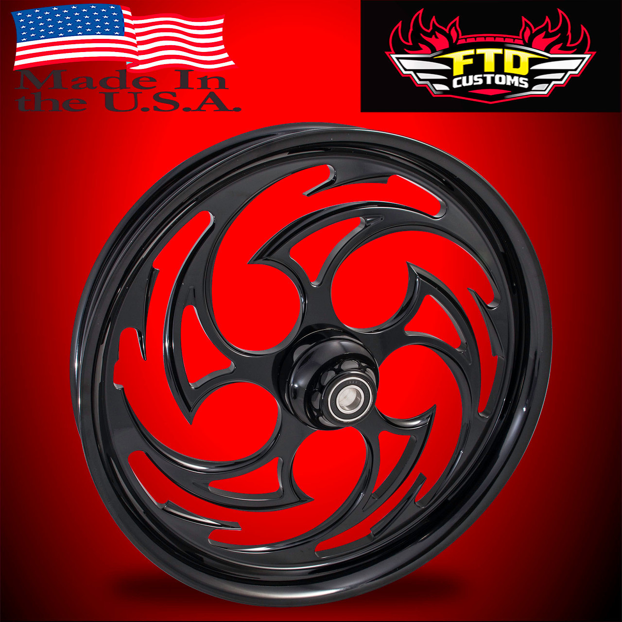 Harley Davidson All Black Road Glide Wheels - Predator