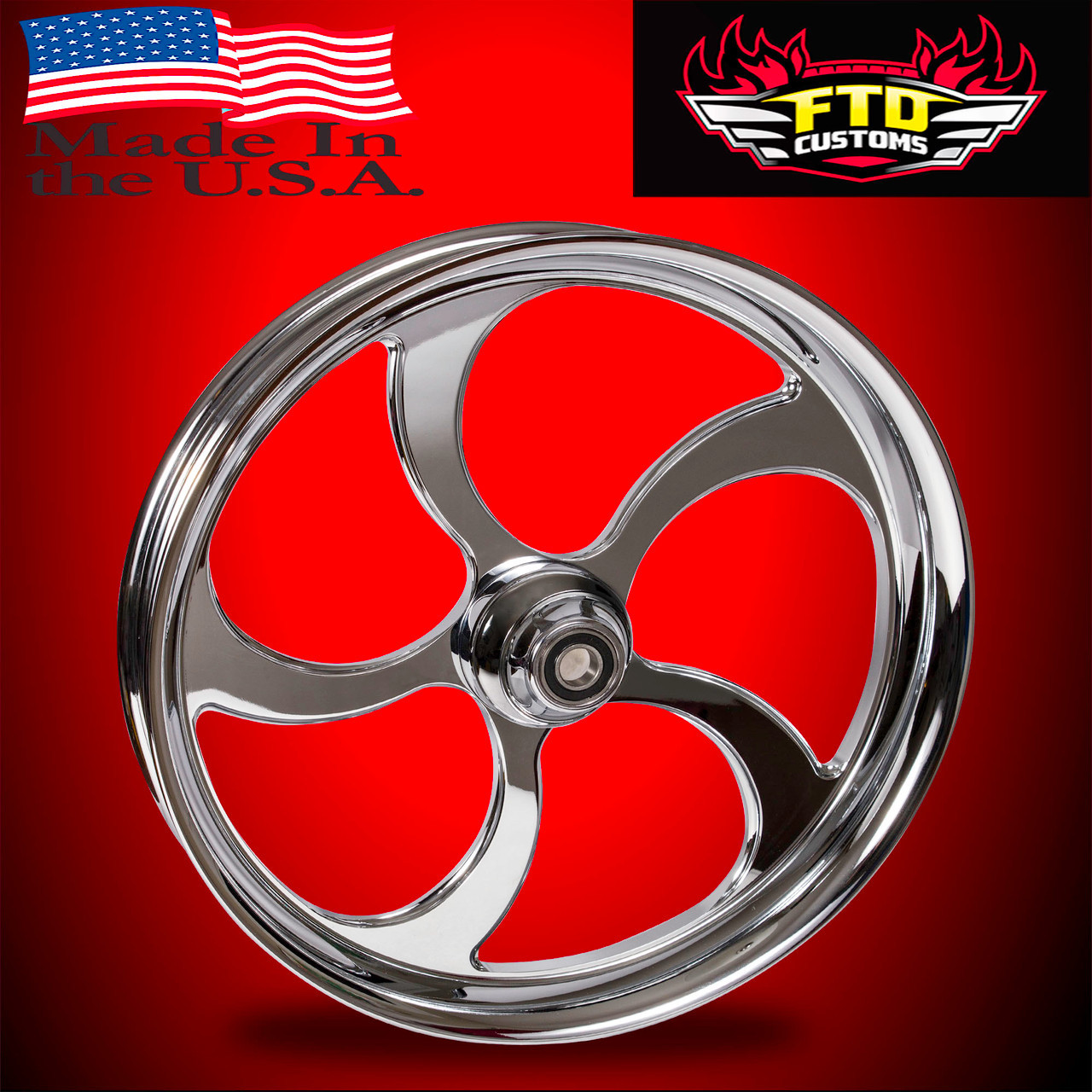 Harley Davidson Road King Wheels Chrome PVD - Maze