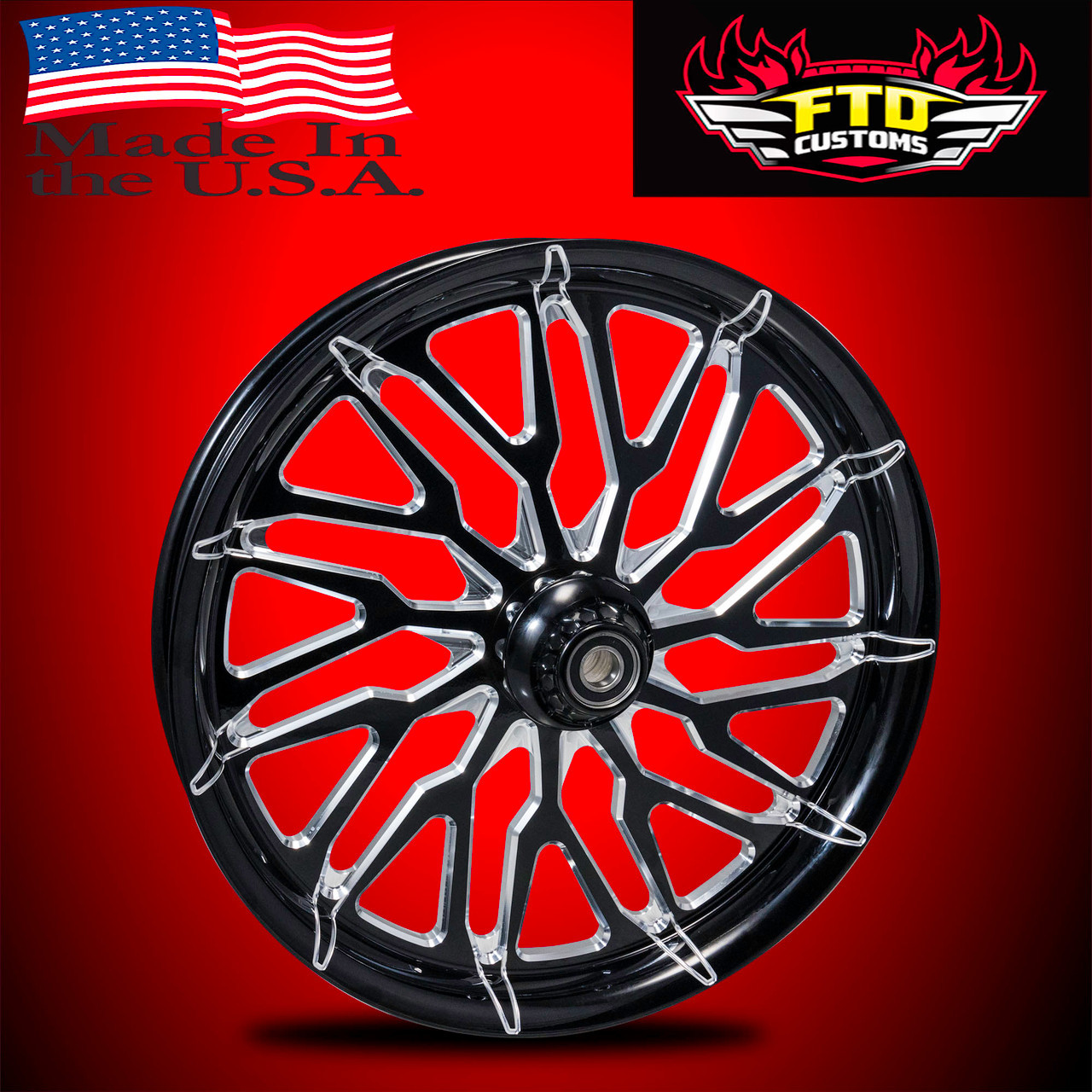 Harley Davidson Road King Wheels Black Contrast - Mission