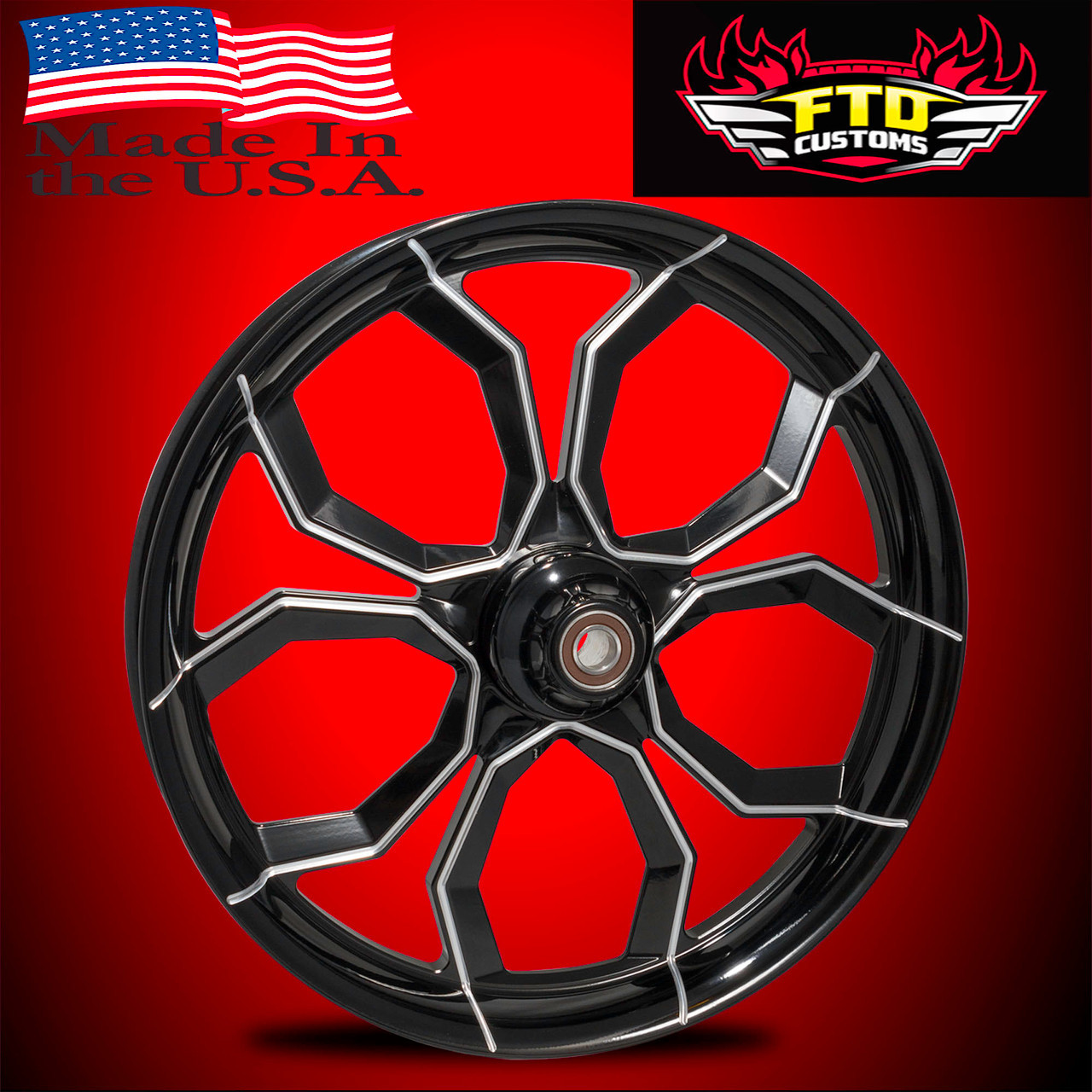 Harley Davidson Ultra Classic Wheels Black Contrast - Widow Harley Davidson Ultra Classic Wheels Black Contrast - Widow