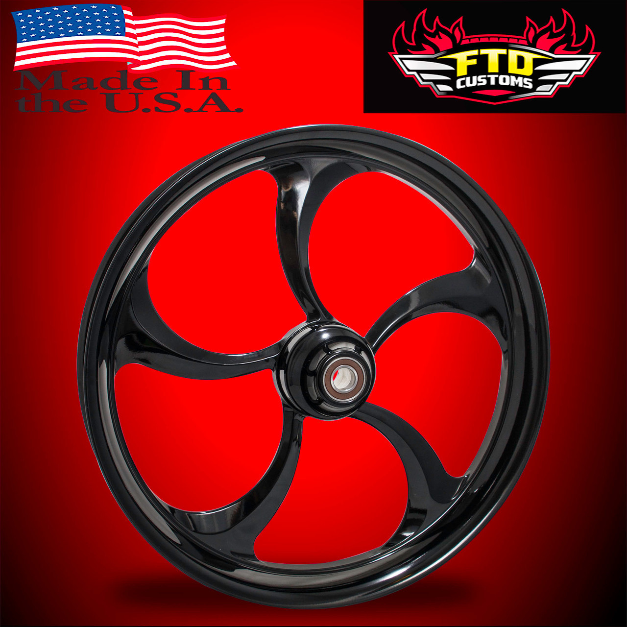 Harley Davidson Ultra Classic  Wheels All Black - Merlin