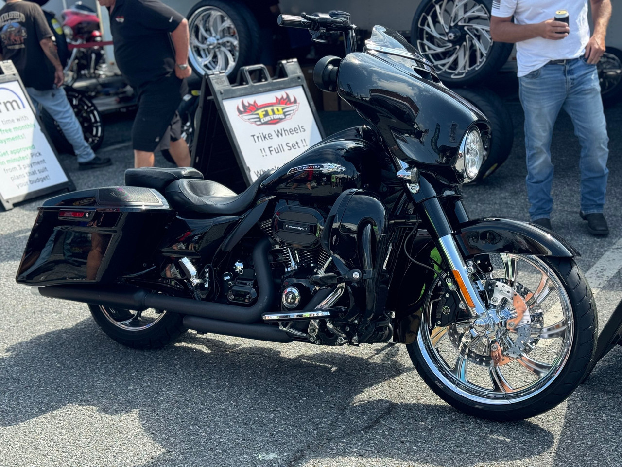 Harley Davidson 18 x 5 Fat Front Wheels Chrome PVD - Slayer