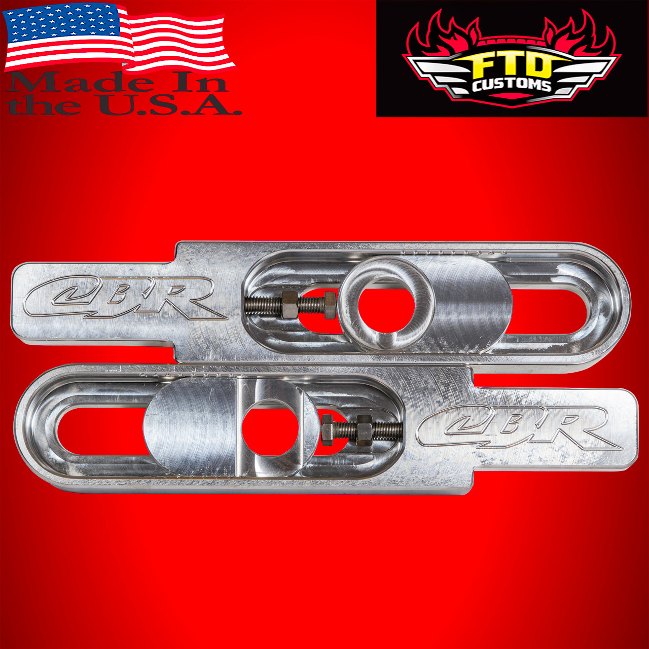 Honda CBR 1000 Swingarm Extensions - Raw Finish - Engraved