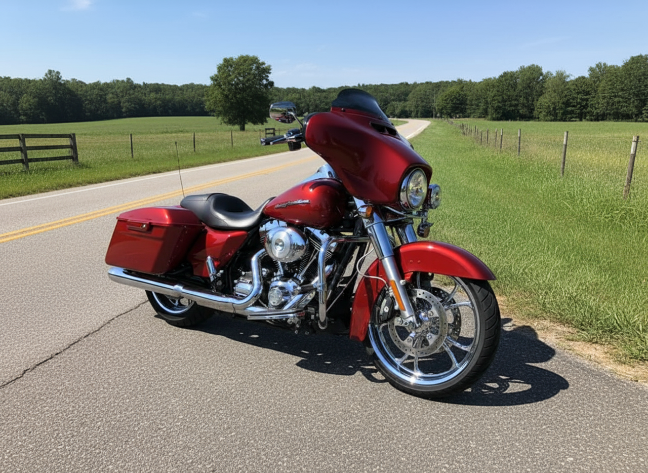 Harley Davidson 21 x 5 Fat Front Wheel Chrome PVD - Cyclone