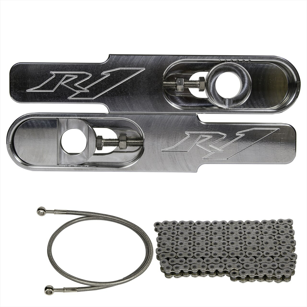 Yamaha R1 Swingarm Extensions - Raw Finish - Engraved
