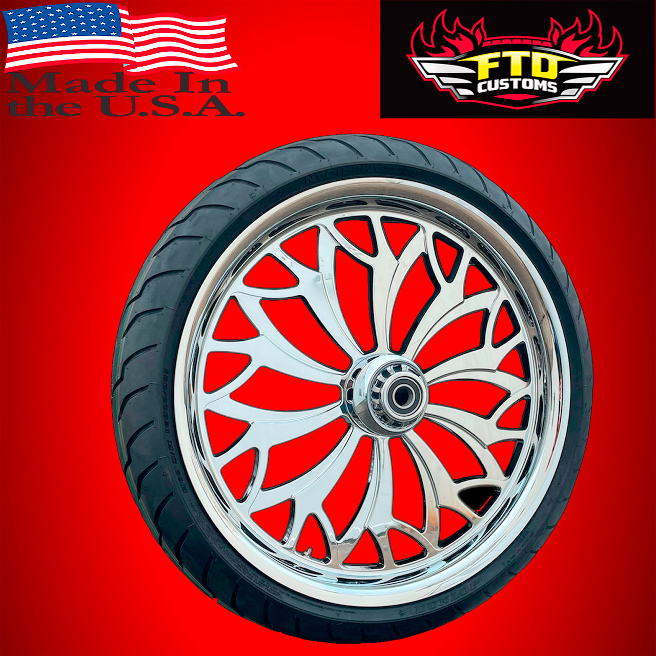 Harley Davidson Chrome Softail Wheels - Fuzion