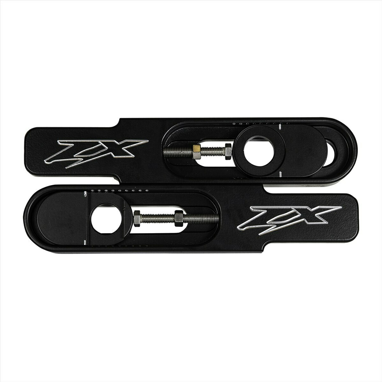 Kawasaki ZX10 Swingarm Extensions - Black Finish - Engraved