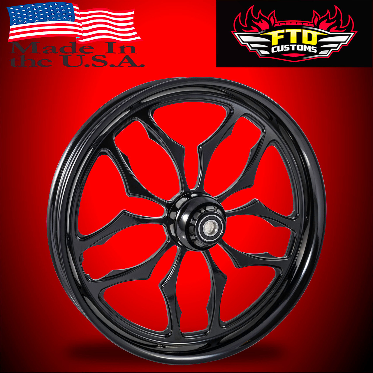 Harley Davidson All Black Softail Wheels - Thrasher