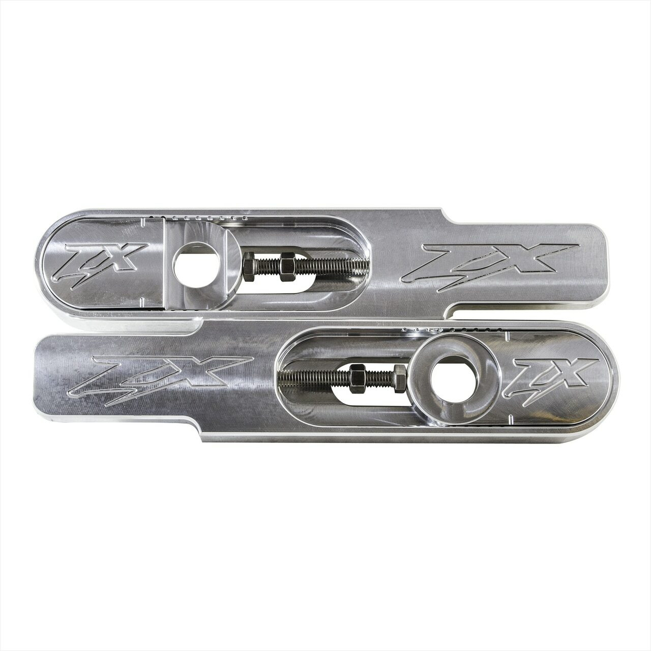 Kawasaki ZX14 Swingarm Extensions - Raw Finish - Engraved