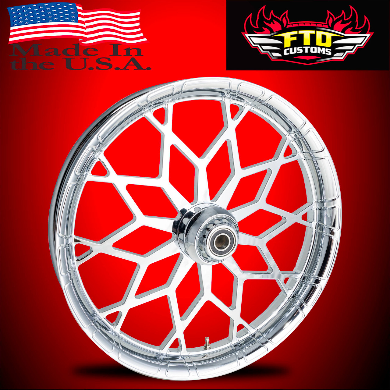 Harley Davidson 23 x 5 Fat Front Wheel Chrome PVD - Prodigy