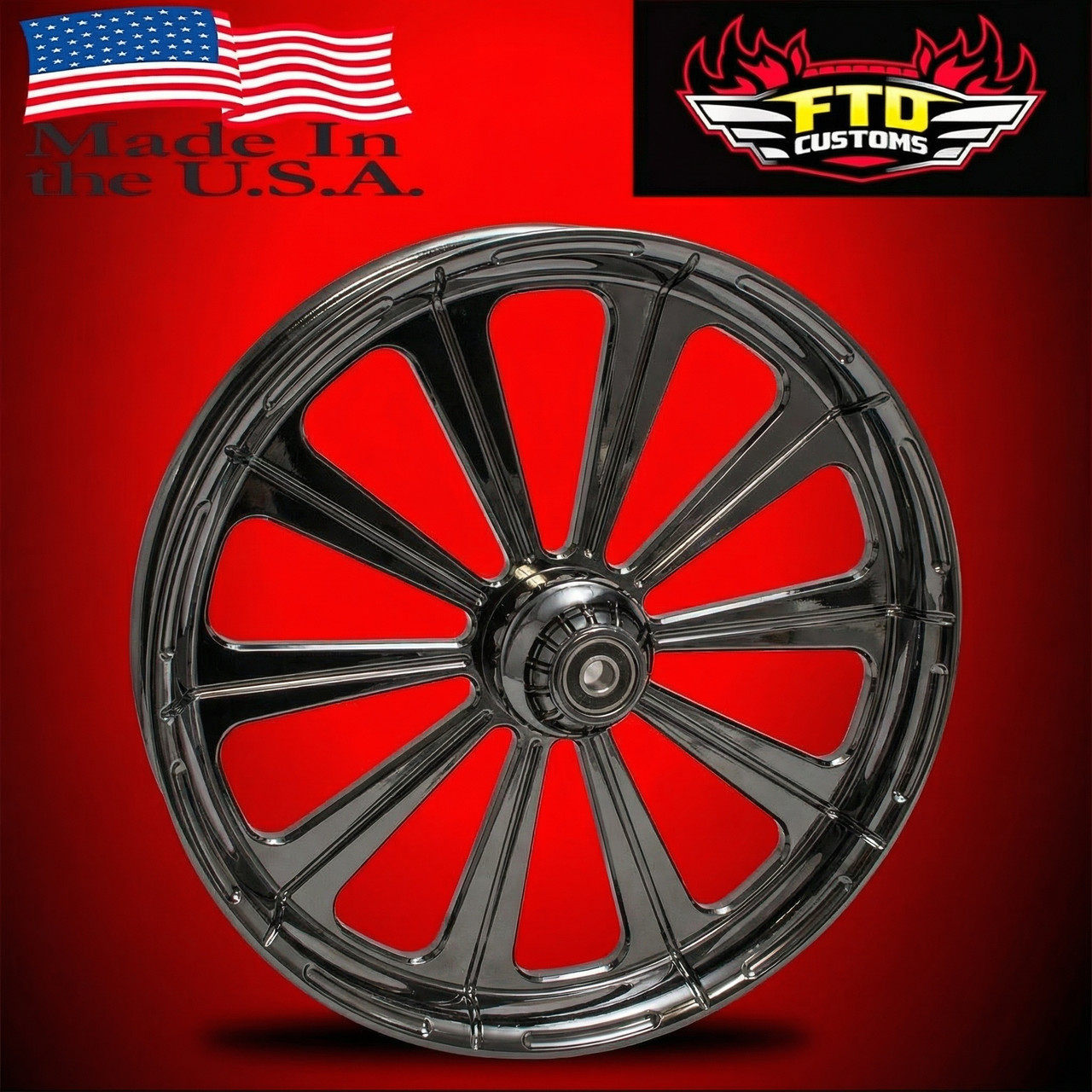 Black Chrome Road Glide Wheels