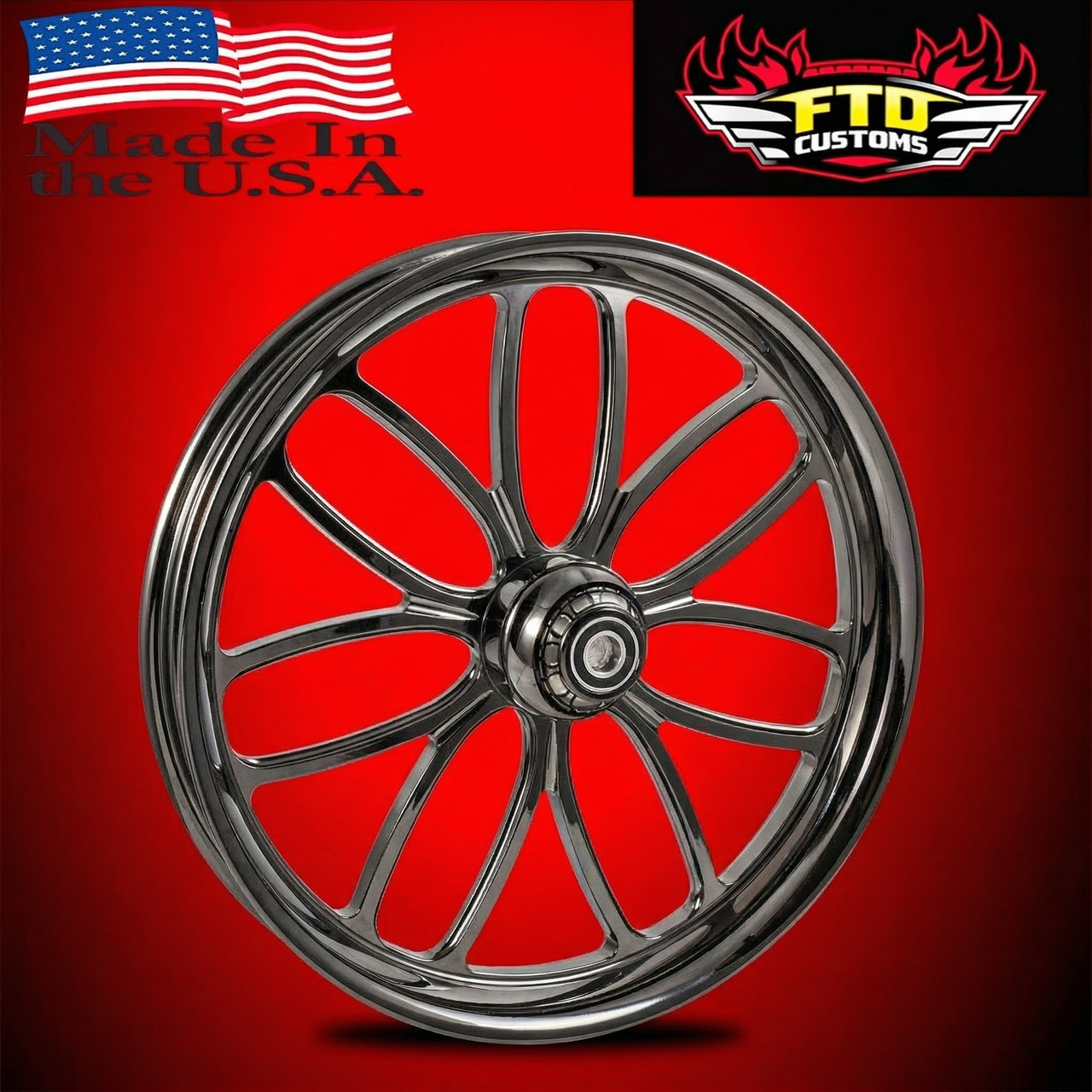 Black Chrome Road Glide Wheels