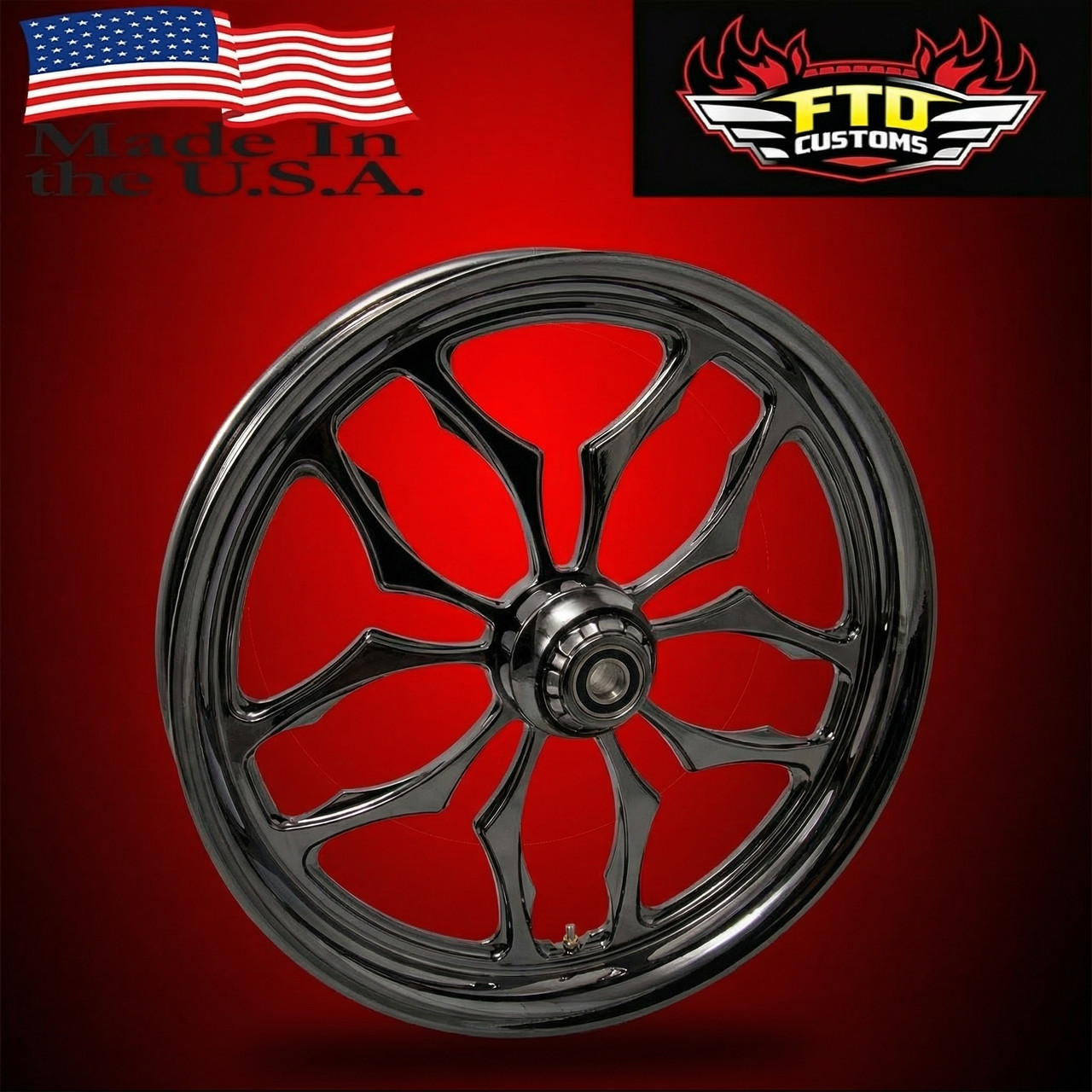 Black Chrome Road Glide Wheels