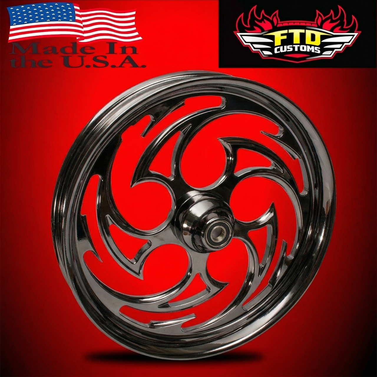 Black Chrome Harley Davidson Wheels