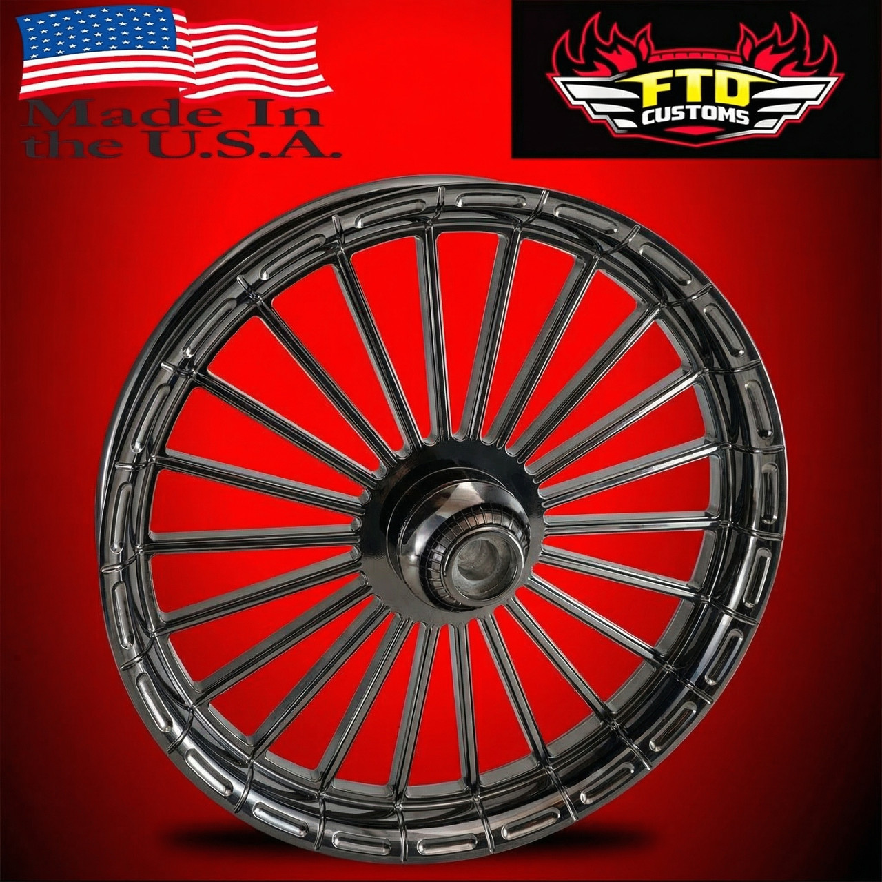 Black Chrome Harley Davidson Wheels