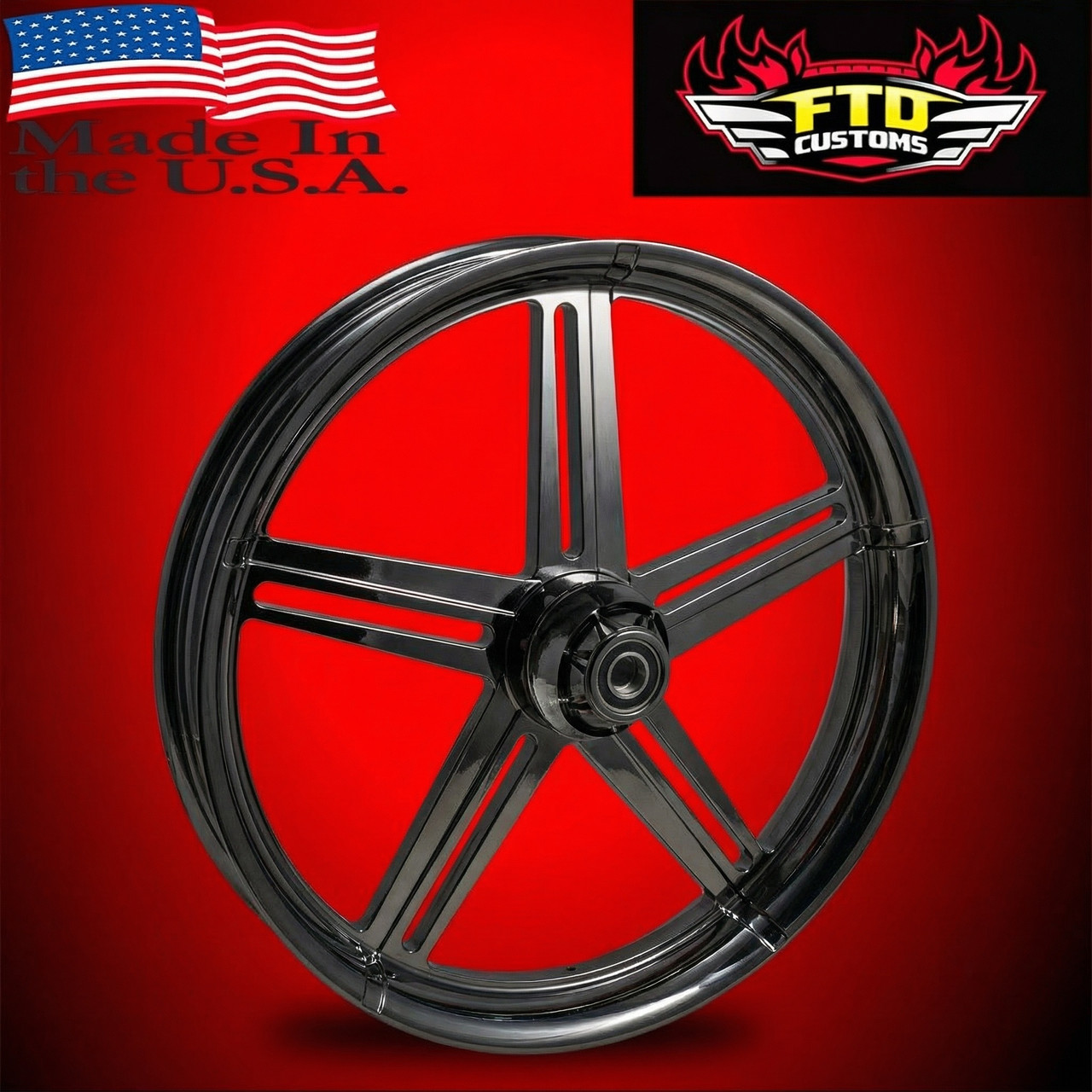 Black Chrome Harley Davidson Wheels