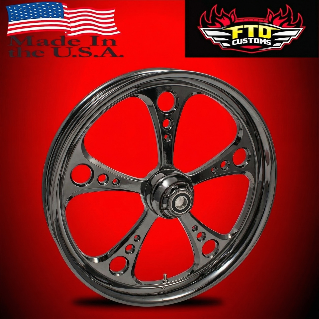 Black Chrome Harley Davidson Wheels