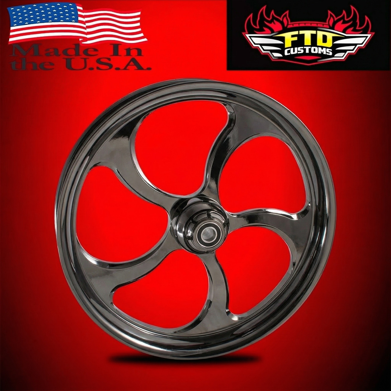 Black Chrome Harley Davidson Wheels