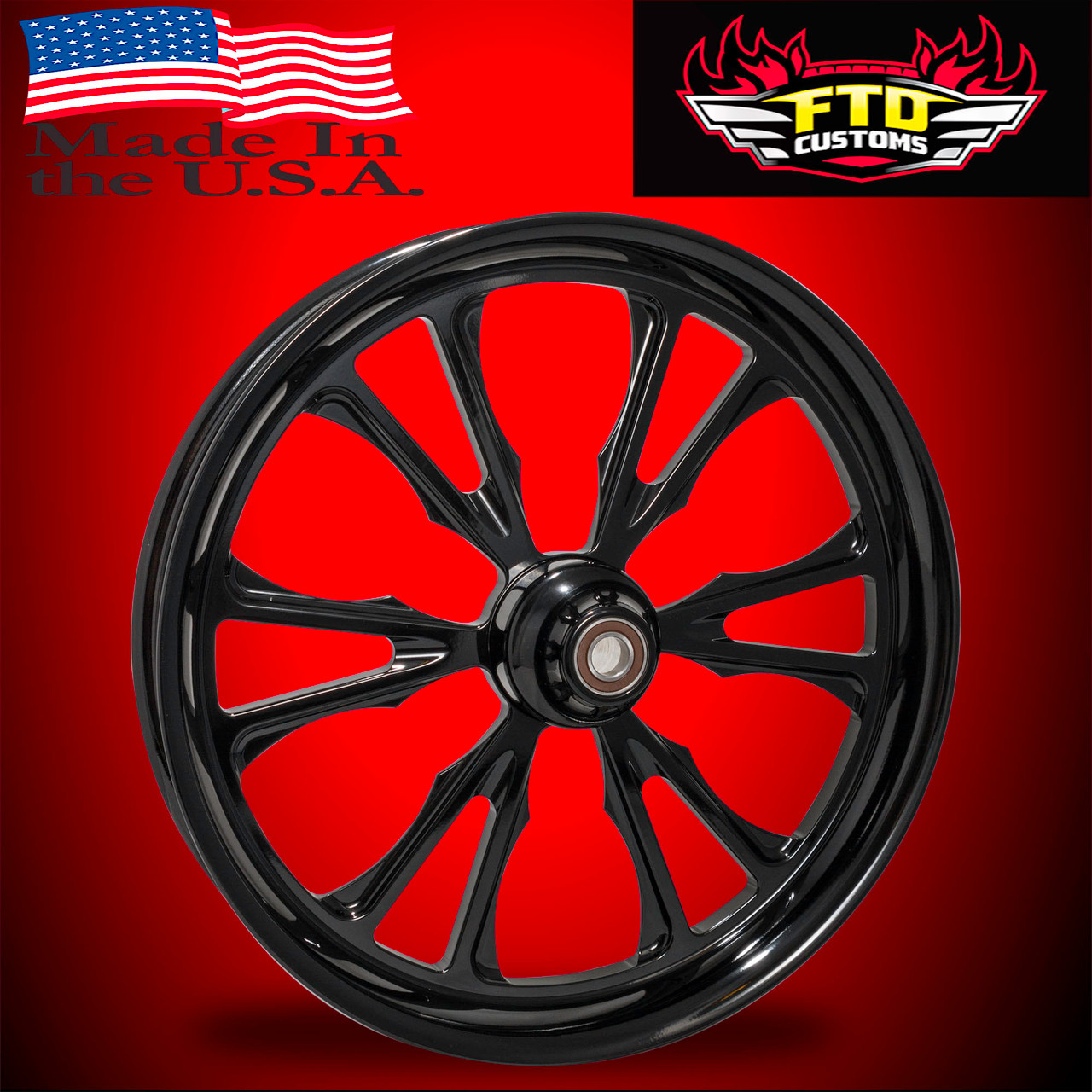 Black Road Glide Wheels - Exile