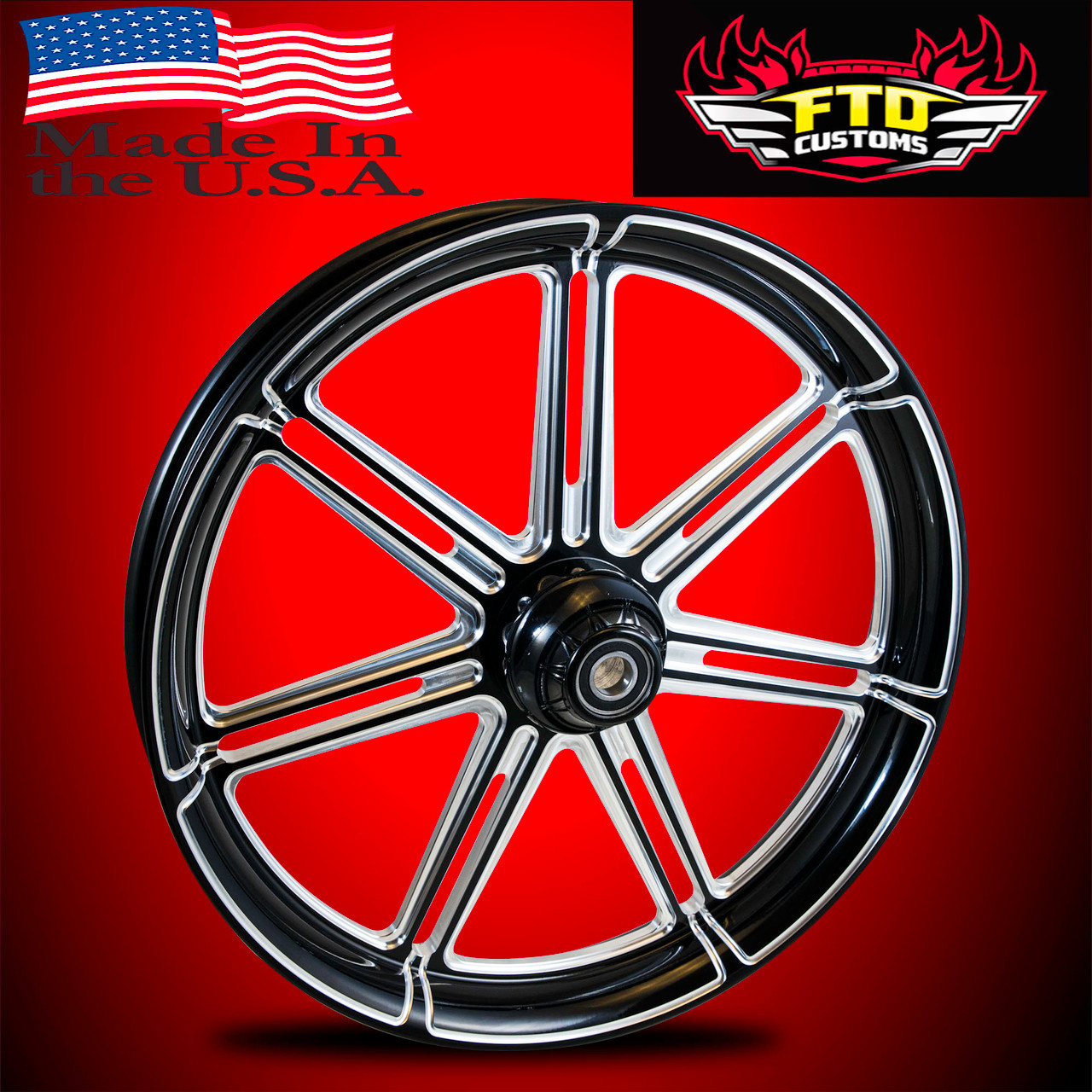 Indian Motorcycle Wheels Black Contrast - Valor