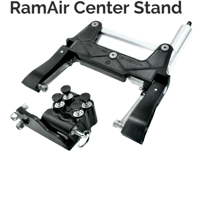 American Suspension Auto Up Center Stand with Ram Air Rear Air Ride and Fast Up Supertanker for 2014-2023 Harley Touring Models
