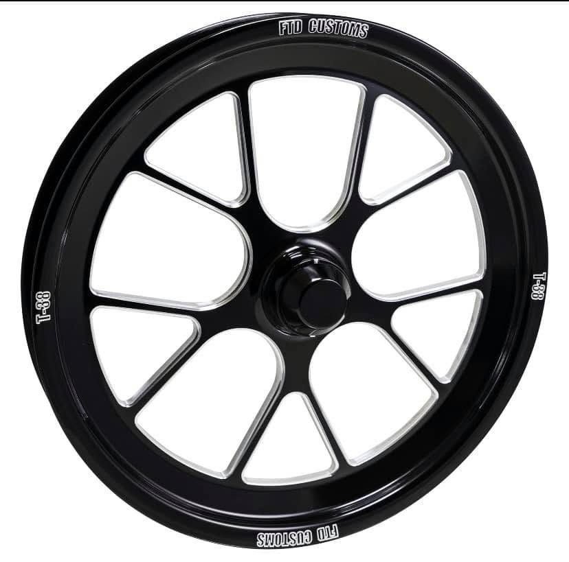 Black Contrast Dragster Front Wheels - Matrix