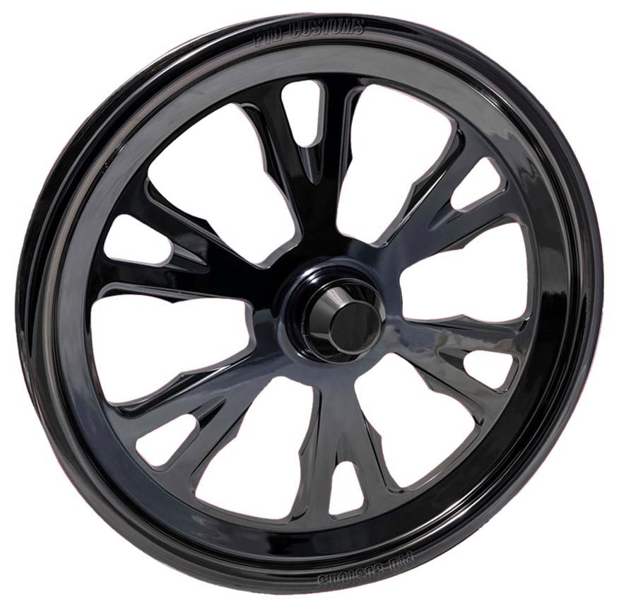 Black Chrome Dragster Front Wheels - Exile