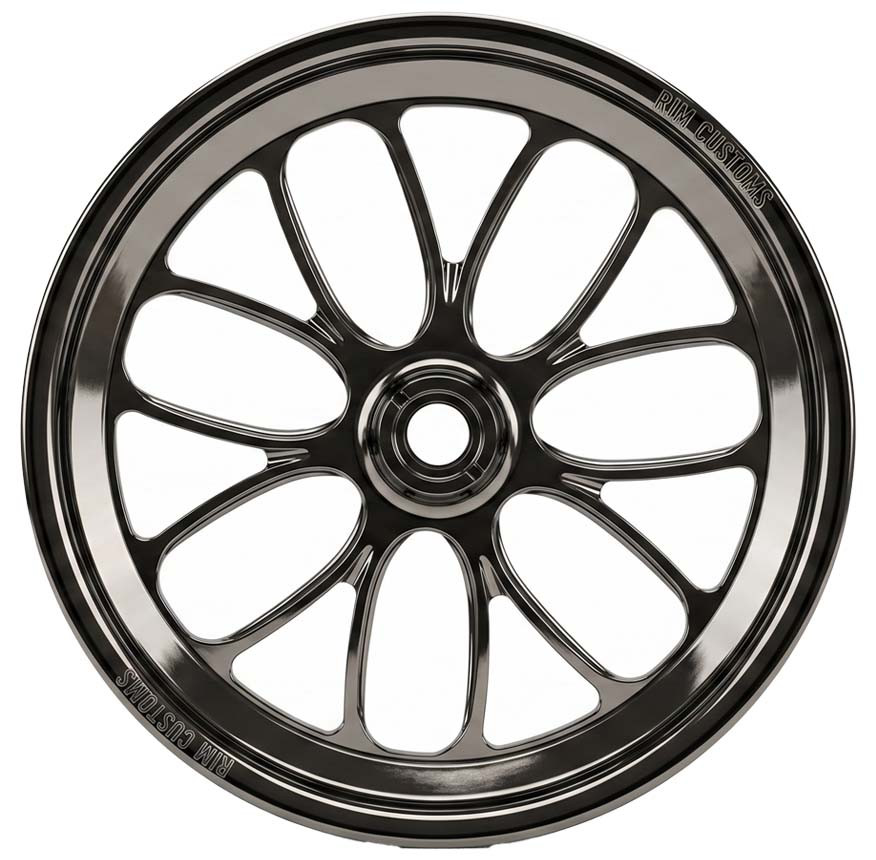Black Chrome Dragster Front Wheels - Exile