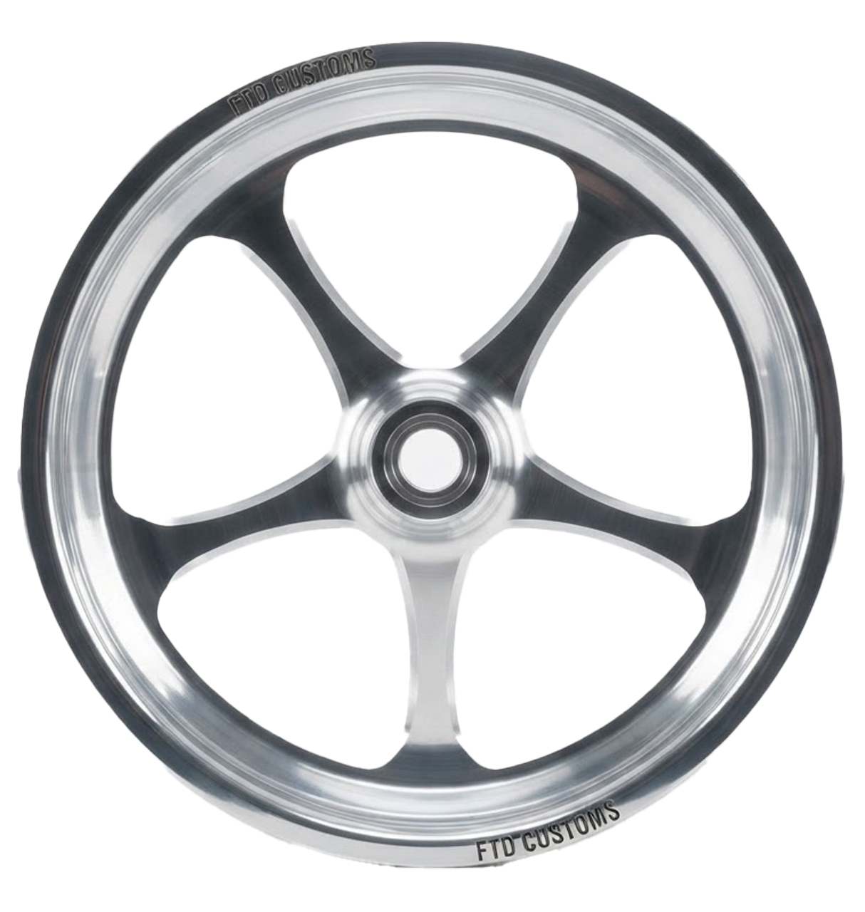 Polished Dragster Front Wheels - 5 Blade