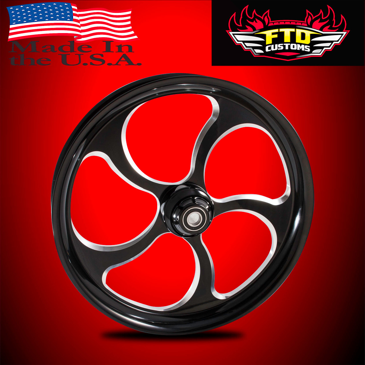 Harley Davidson Black Contrast Tri Glide and Freewheeler Wheels - Maze