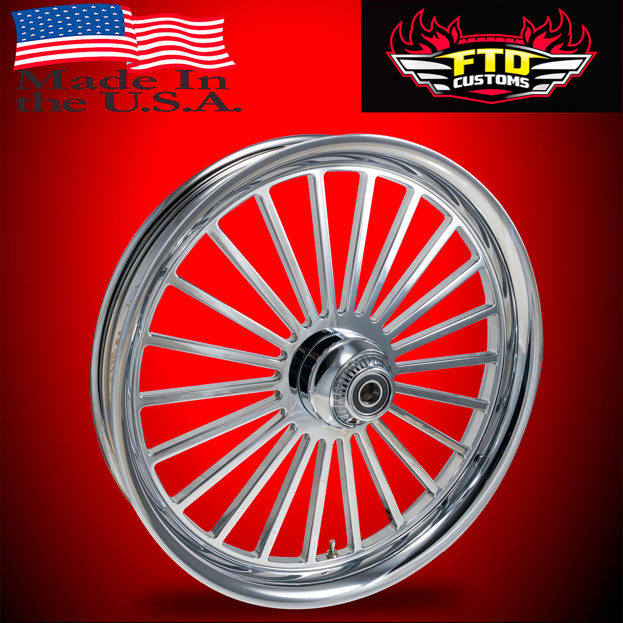 Harley Davidson Chrome Tri Glide and Freewheeler Wheels - Mystic