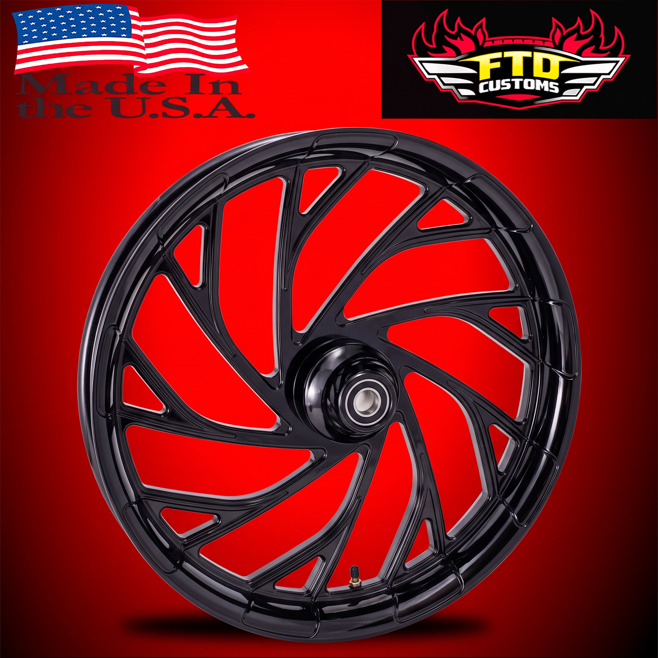 Harley Davidson All Black Road Glide Wheels - Dillinger