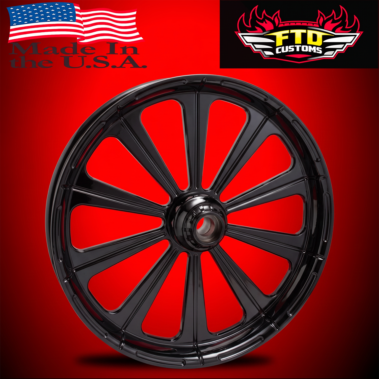 Harley Davidson All Black Road Glide Wheels - Redemption