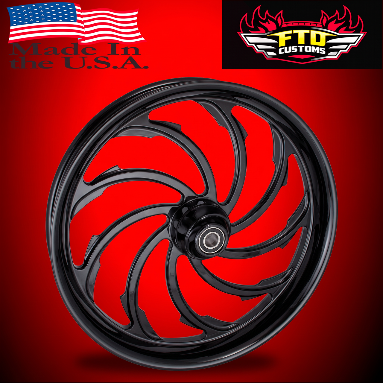 Harley Davidson All Black Road Glide Wheels - Venom