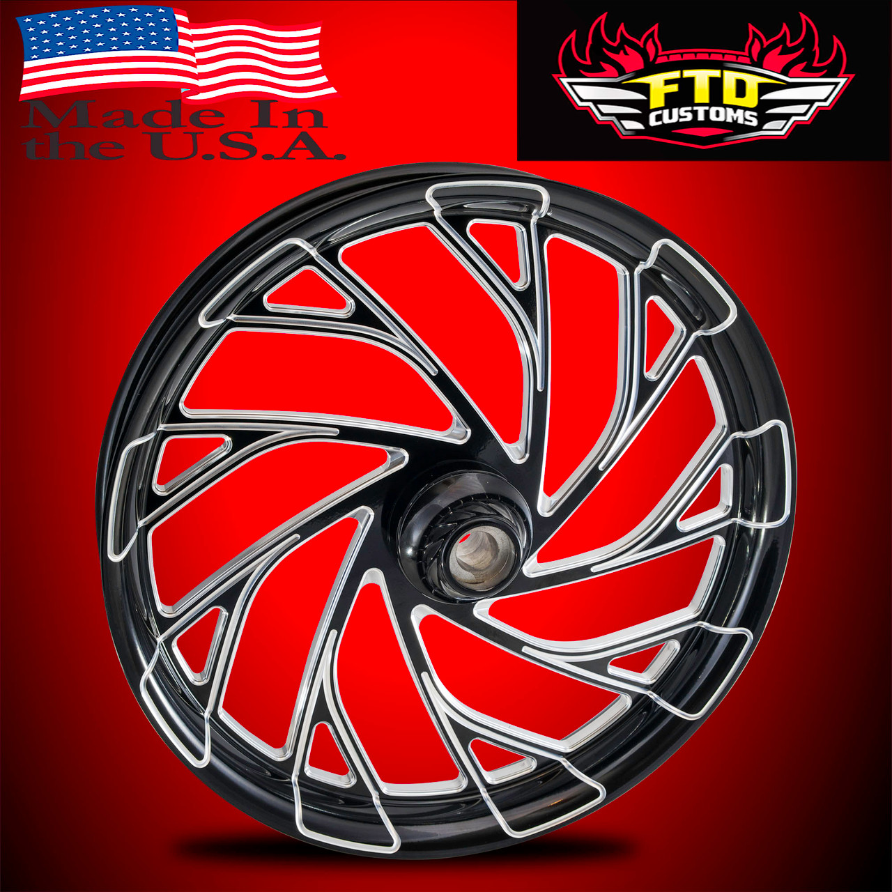 Black Contrast Trike, Tri Glide, Freewheeler Wheels Dillinger