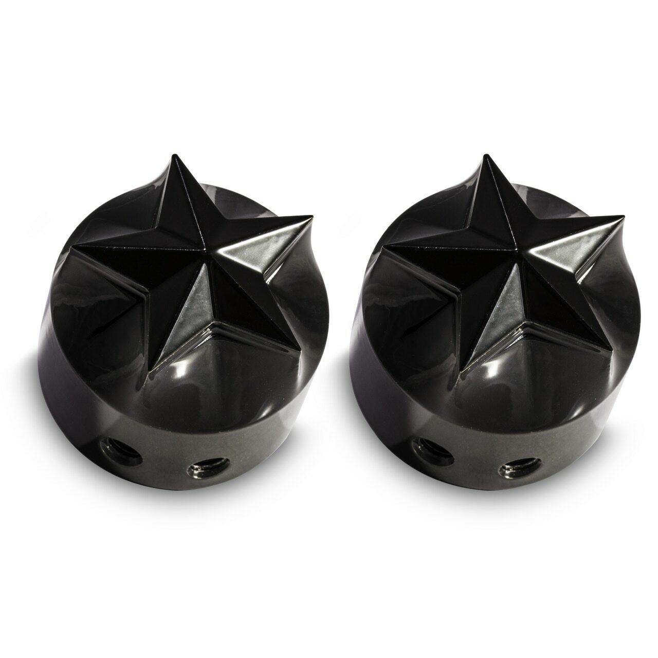 Black Star Harley Davidson Road Glide front axle covers