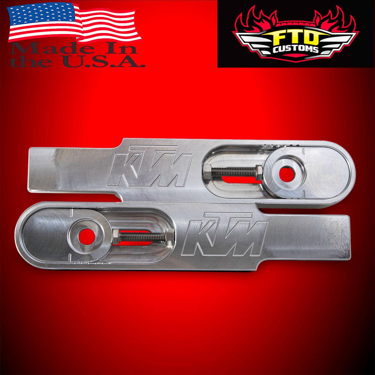 KTM 690 SMC R Super Moto Swingarm Extensions - Raw Finish - Engraved