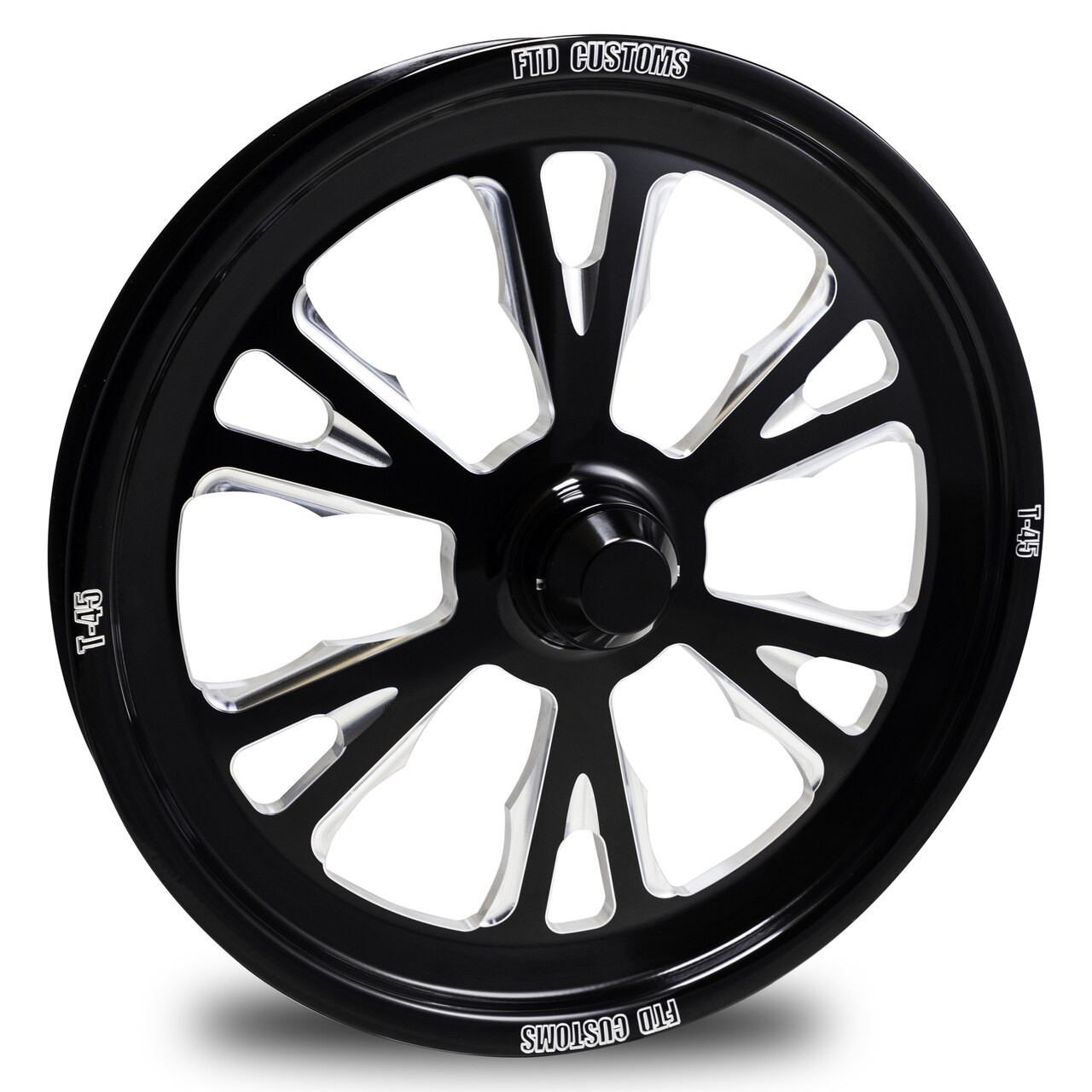 T45 Dragster Spindle Mount Front Wheels - Black Contrast