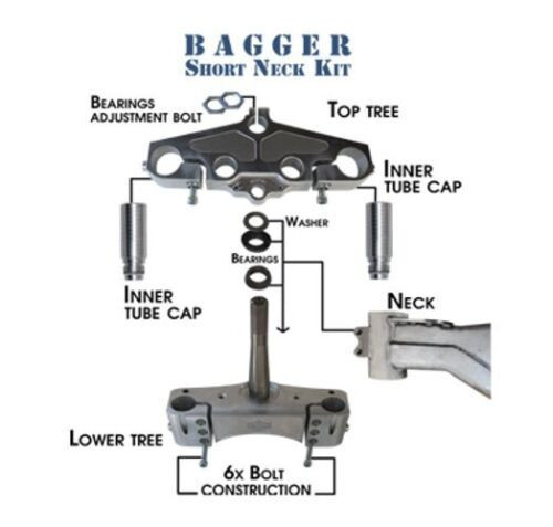 American Suspension BUILDER Weld In Short neck Tube Tree kit 2014-2022