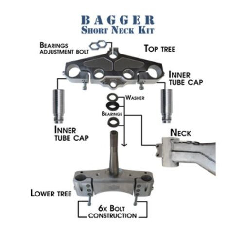 American Suspension Builder Weld In Short neck Tube Tree  kit 2014-2022